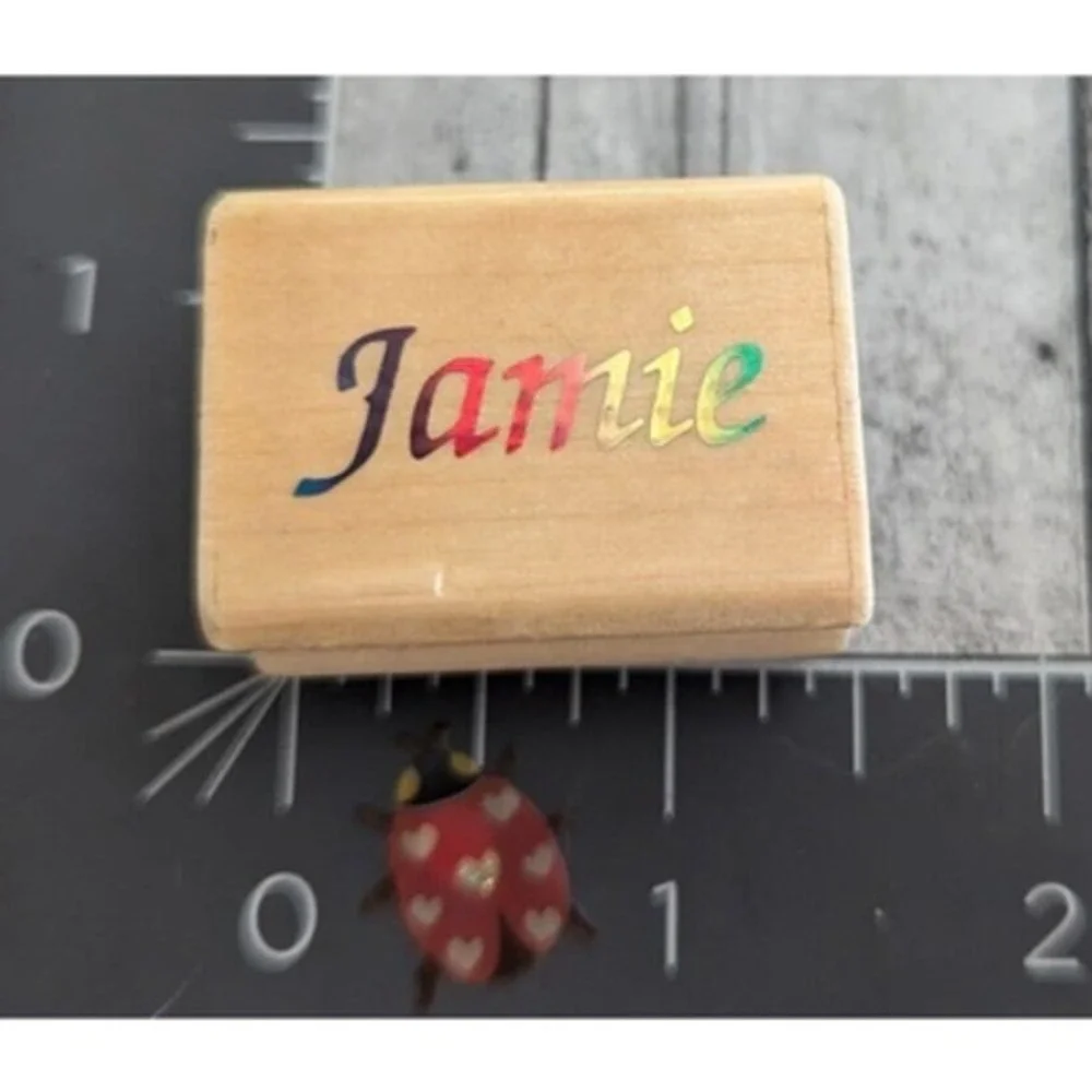 That's All She Stamped Jamie Name Rubber Stamp Wood #E8